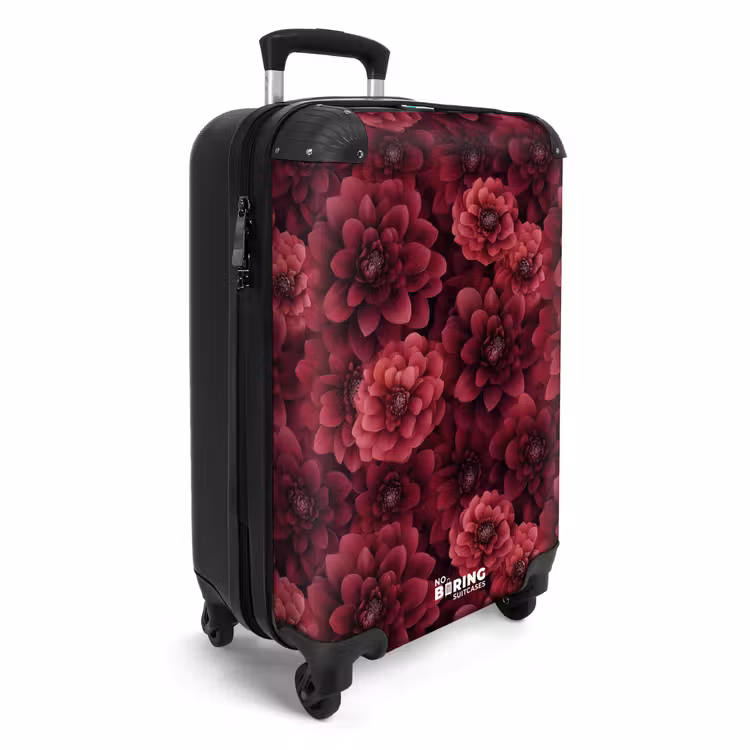 Dahlias - Bloemen - Rood NBS - Handbagage koffer - Volwassenen Unisex middel -productfoto_3d