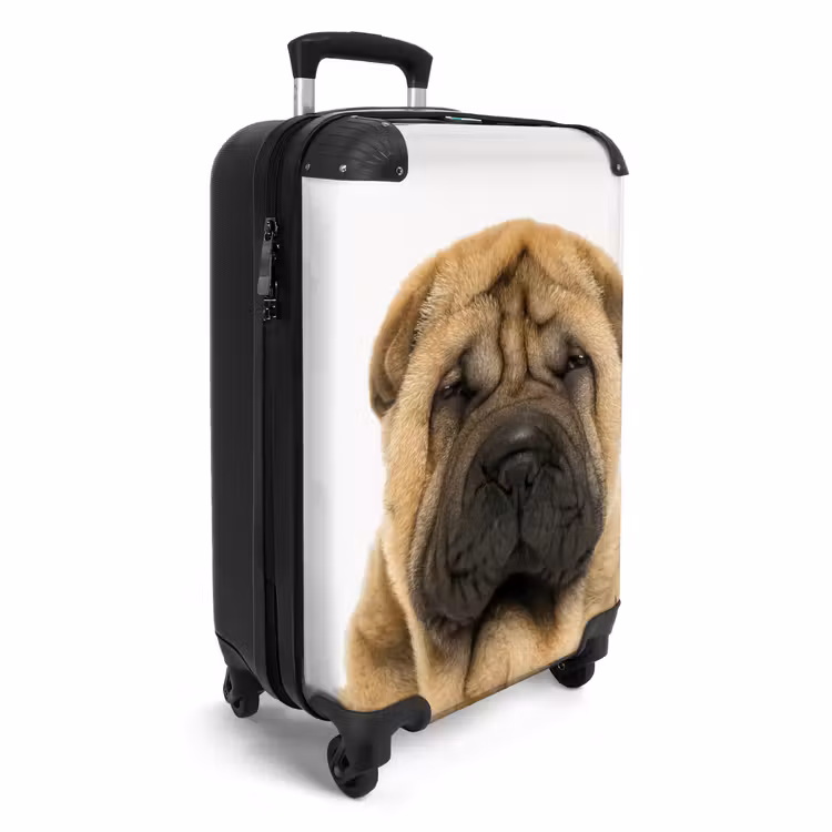 Hondje met Boos Hoofd NBS - Handbagage koffer - Unisex middel -productfoto_3d