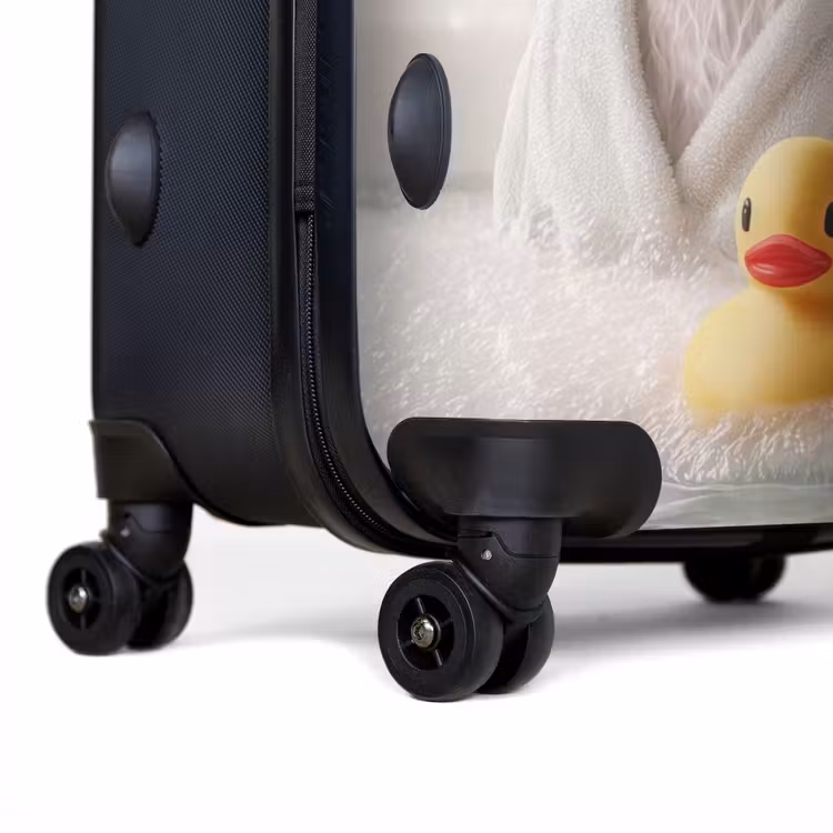 Hondjes - Badkuip - Badeendjes - Handdoeken NBS - Handbagage koffer - Volwassenen Unisex middel -achterkant