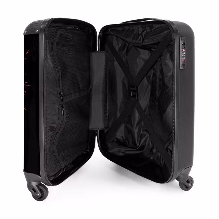 Dolfijn met kleurrijke graffiti NBS - Handbagage koffer - Unisex middel -binnenkant