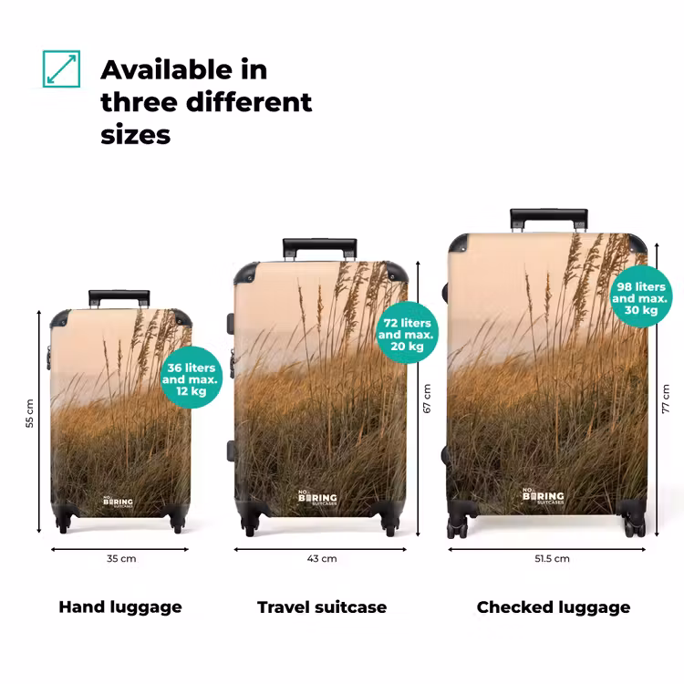 Duinlandschap - Zonsondergang - Strand NBS - Handbagage koffer - Volwassenen Unisex middel zzzzzzVergelijking_3EN