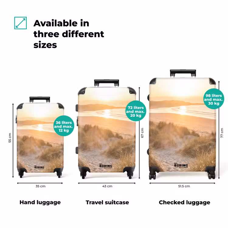 Duinen - Strand - Zee NBS - Handbagage koffer - Volwassenen Unisex middel zzzzzzVergelijking_3EN