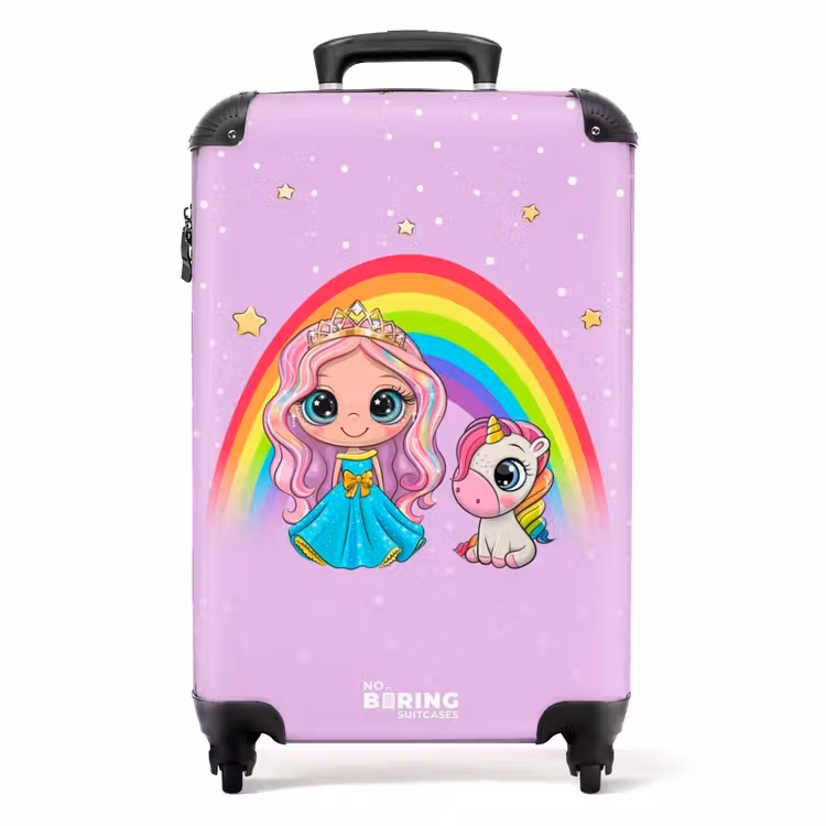 Elza eenhoornprinses NBS - Handbagage koffer - Unisex middel -productfoto_recht