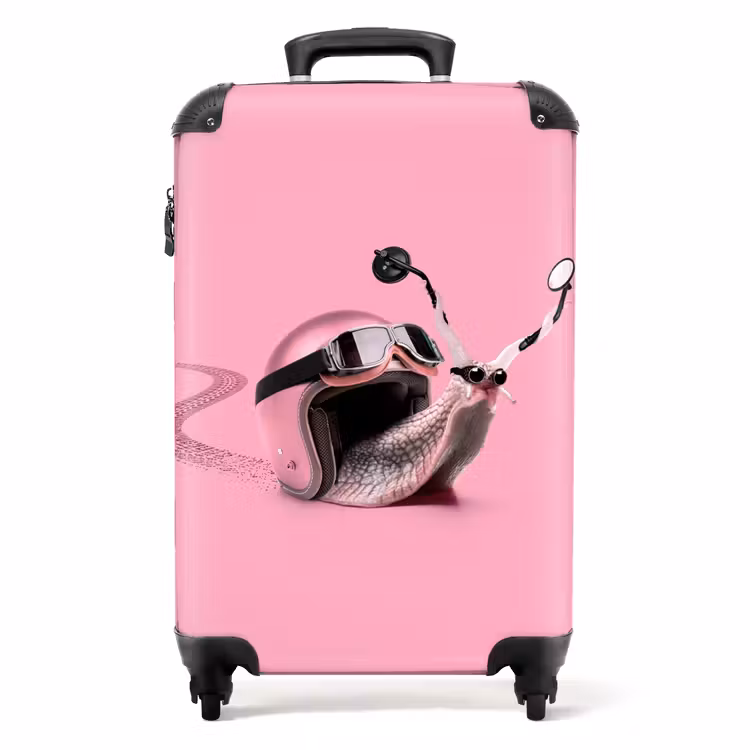 Escar-Go - Roze NBS - Handbagage koffer - Unisex middel -productfoto_recht