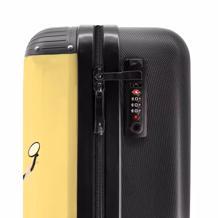Escar-Go - Geel NBS - Handbagage koffer - Unisex middel -slot