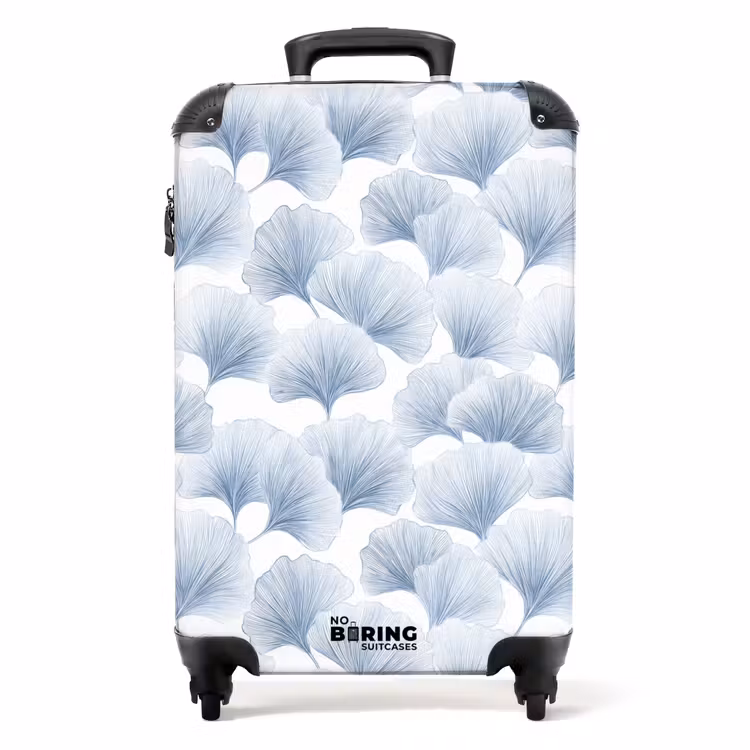 Waaier - Modern - Blauw NBS - Handbagage koffer - Volwassenen Unisex middel -productfoto_recht