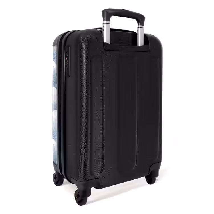 Waaier - Modern - Blauw NBS - Handbagage koffer - Volwassenen Unisex middel -achterkant