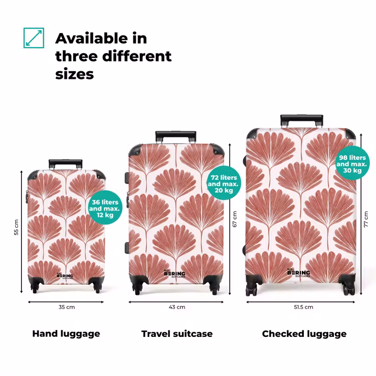 Waaier - Motief - Terra NBS - Handbagage koffer - Volwassenen Unisex middel zzzzzzVergelijking_3EN