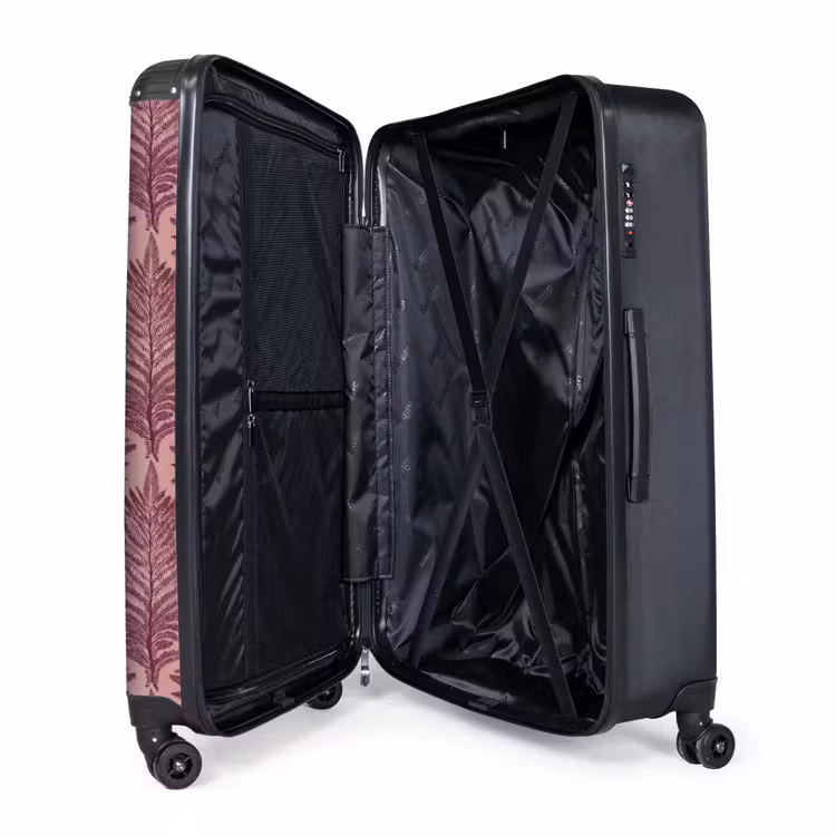 Varen - Patroon - Paars NBS - Handbagage koffer - Volwassenen Unisex middel -wiel