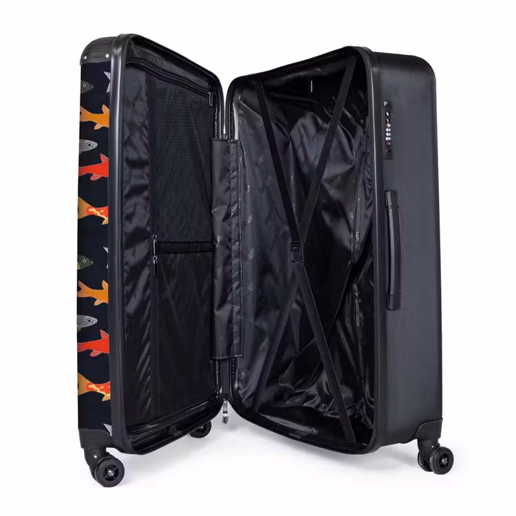 Vissen - Patroon - Kleurrijk NBS - Handbagage koffer - Volwassenen Unisex middel -wiel