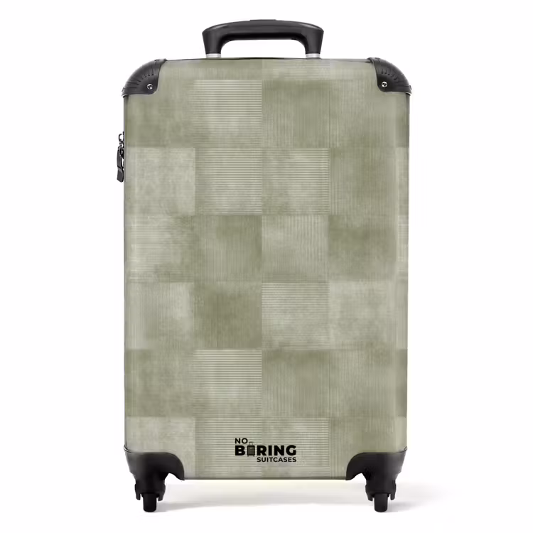 Vlakken - Rustiek - Groen NBS - Handbagage koffer - Volwassenen Unisex middel -productfoto_recht