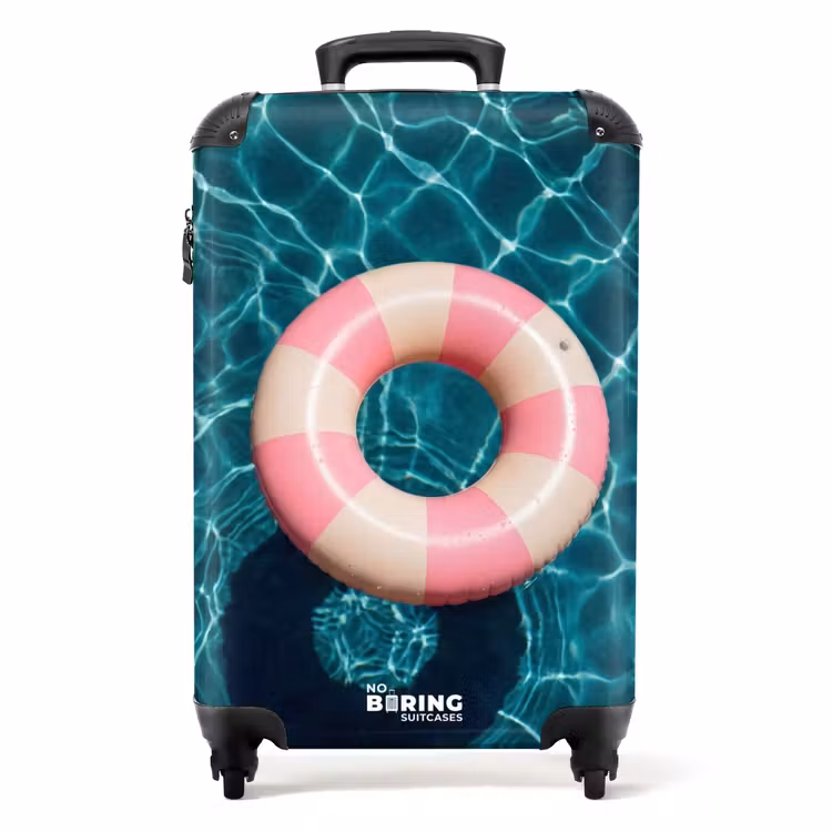 Drijvend - Zwemband - Water NBS - Handbagage koffer - Volwassenen Unisex middel -productfoto_recht