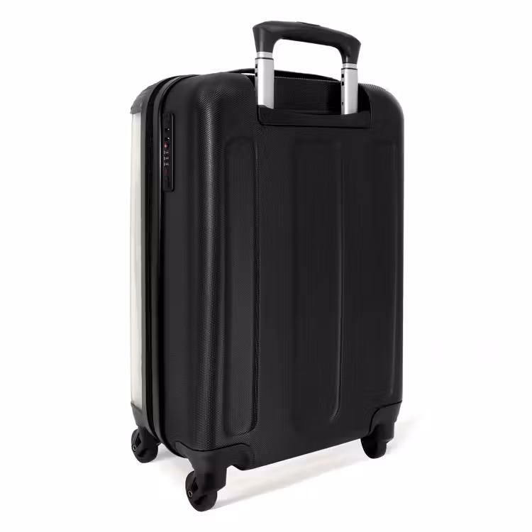 Zwevende harten in zachte rode en roze tinten NBS - Handbagage koffer - Volwassenen Unisex middel -achterkant