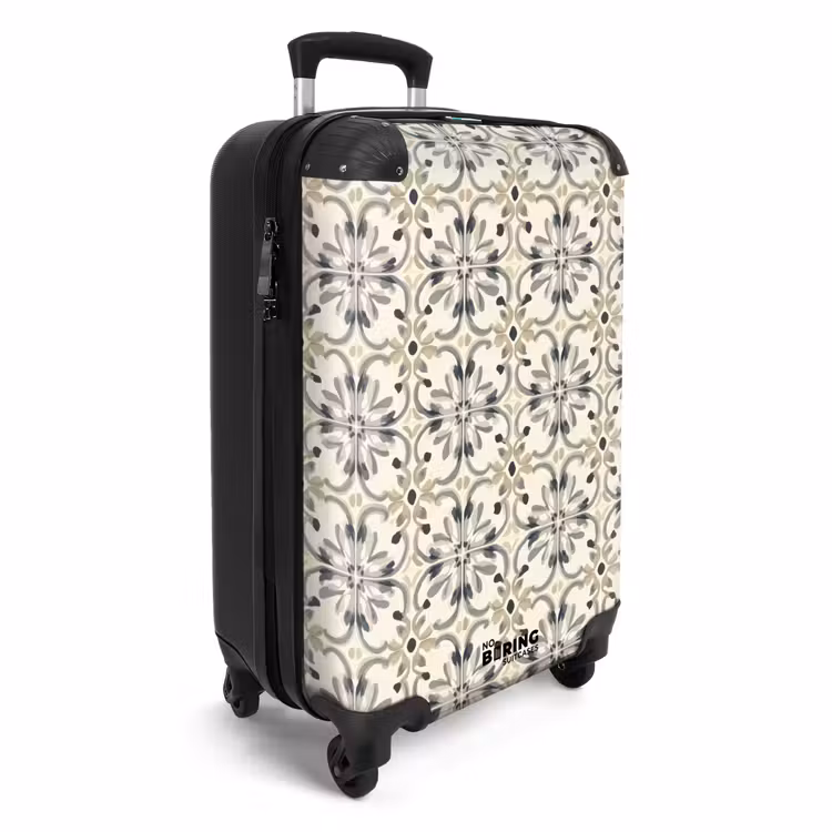 Floraal - Patroon - Kleurrijk NBS - Handbagage koffer - Volwassenen Unisex middel -productfoto_3d