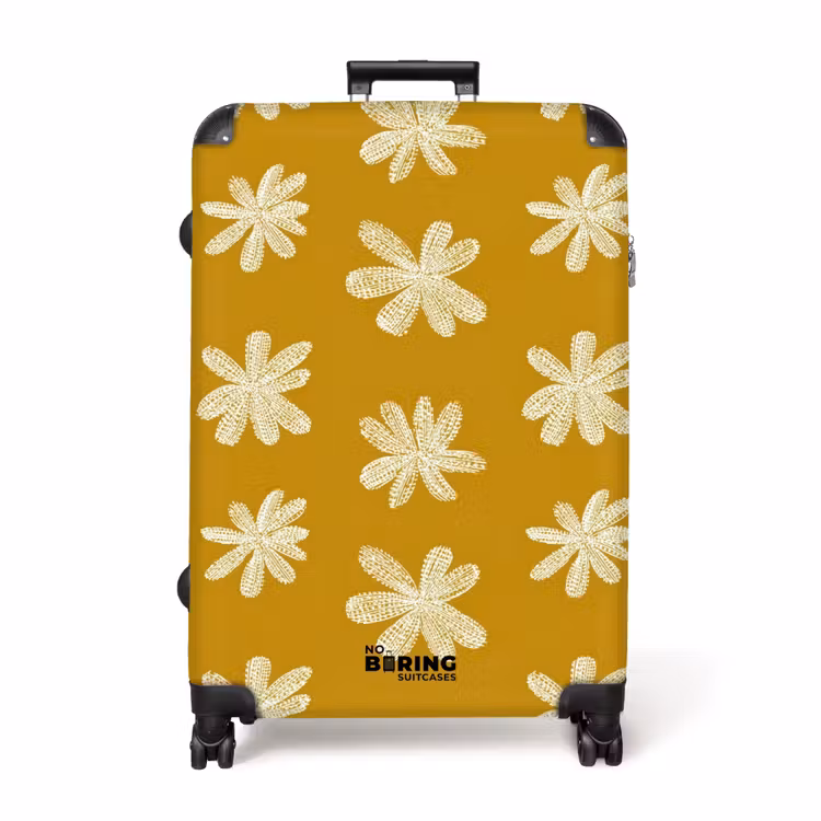 Bloem - Speels - Okergeel NBS - Handbagage koffer - Volwassenen Unisex middel -productfoto_recht