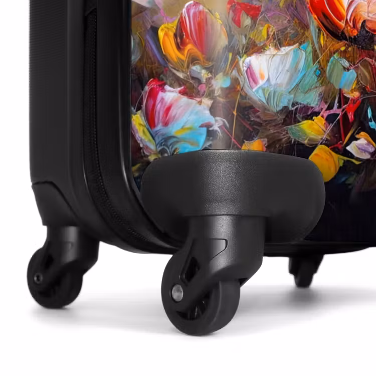Bloemen - Kunst - Natuur - Olieverf NBS - Handbagage koffer - Unisex middel -wiel