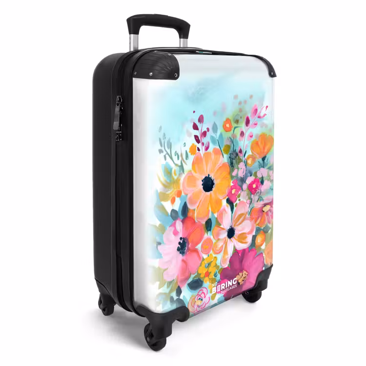 Bloemen - Kleuren - Boeket - Natuur NBS - Handbagage koffer - Unisex middel -productfoto_3d