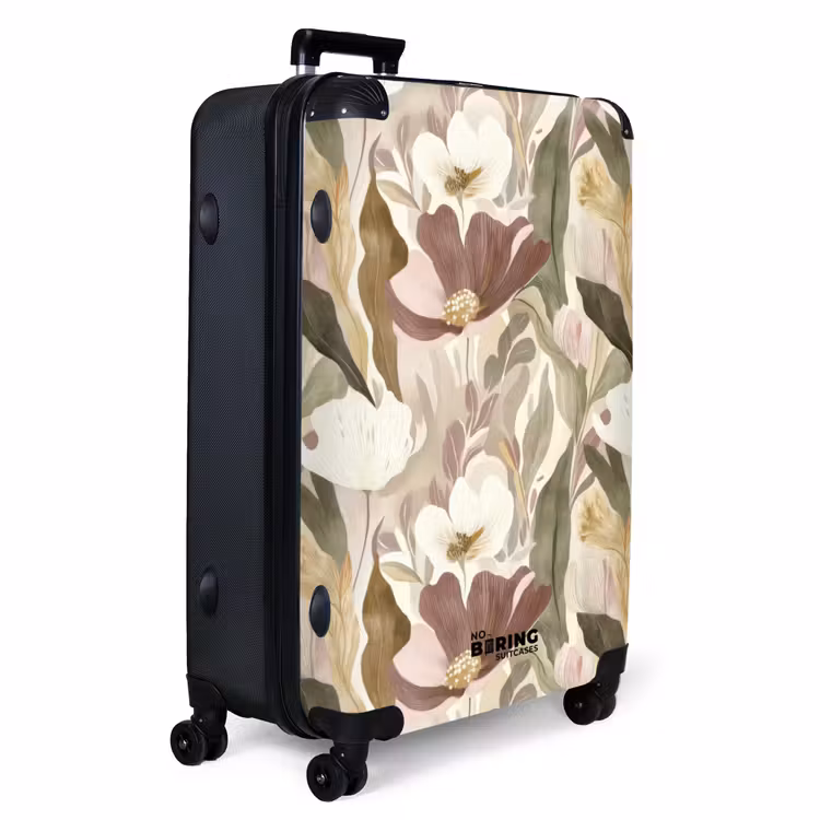 Bloemen - Aquarel - Kleurrijk NBS - Handbagage koffer - Volwassenen Unisex middel -productfoto_3d