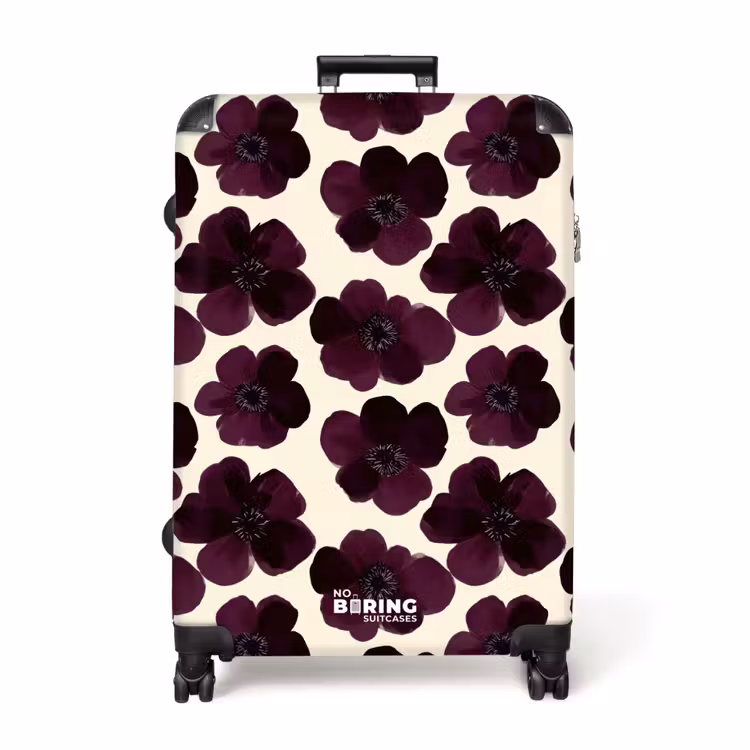 Bloemen - Aquarel - Paars NBS - Handbagage koffer - Volwassenen Unisex middel -productfoto_recht