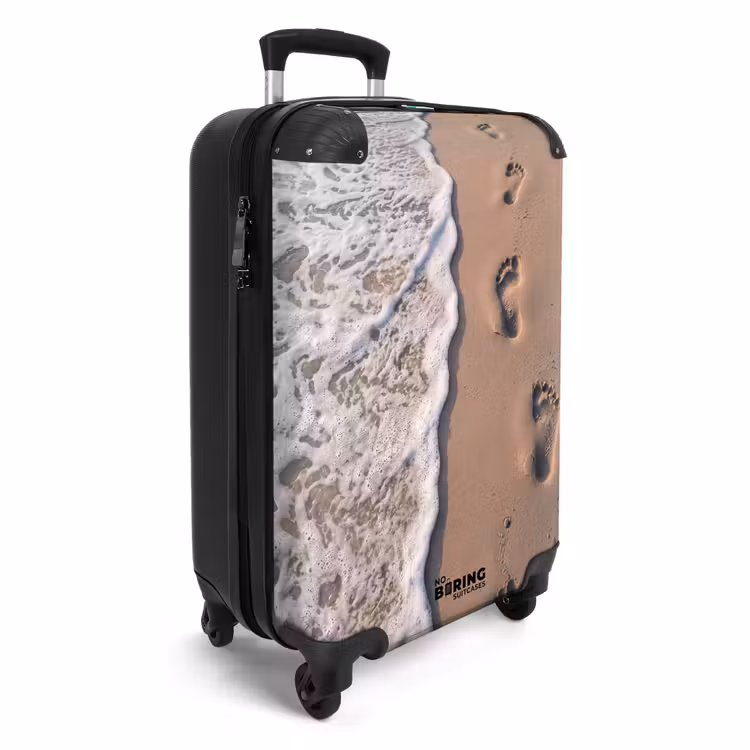 Voetstappen - Vloedlijn - Zee NBS - Handbagage koffer - Volwassenen Unisex middel -productfoto_3d