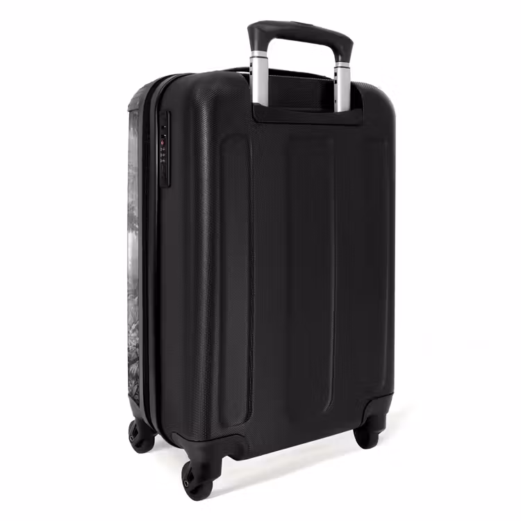 Bos - Hert - Zwart - Wit NBS - Handbagage koffer - Volwassenen Unisex middel -achterkant