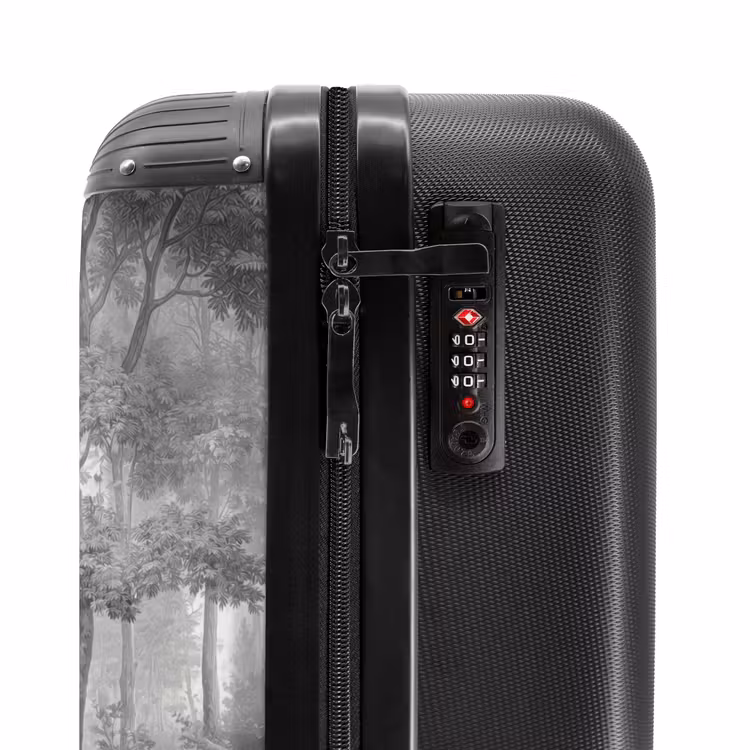 Bos - Hert - Zwart - Wit NBS - Handbagage koffer - Volwassenen Unisex middel -slot