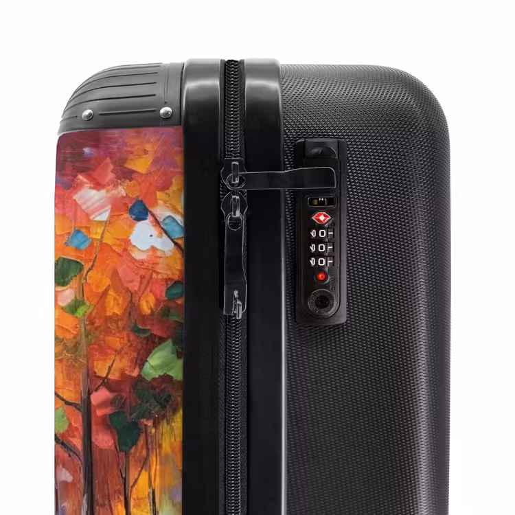 Bos - Natuur - Olieverf - Regenboog NBS - Handbagage koffer - Unisex middel -slot