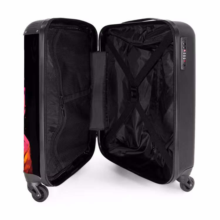 Vos met kleurrijke jas en verfspetters NBS - Handbagage koffer - Unisex middel -binnenkant