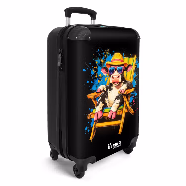 Grappige zomerse koe illustratie NBS - Handbagage koffer - Unisex middel -productfoto_3d