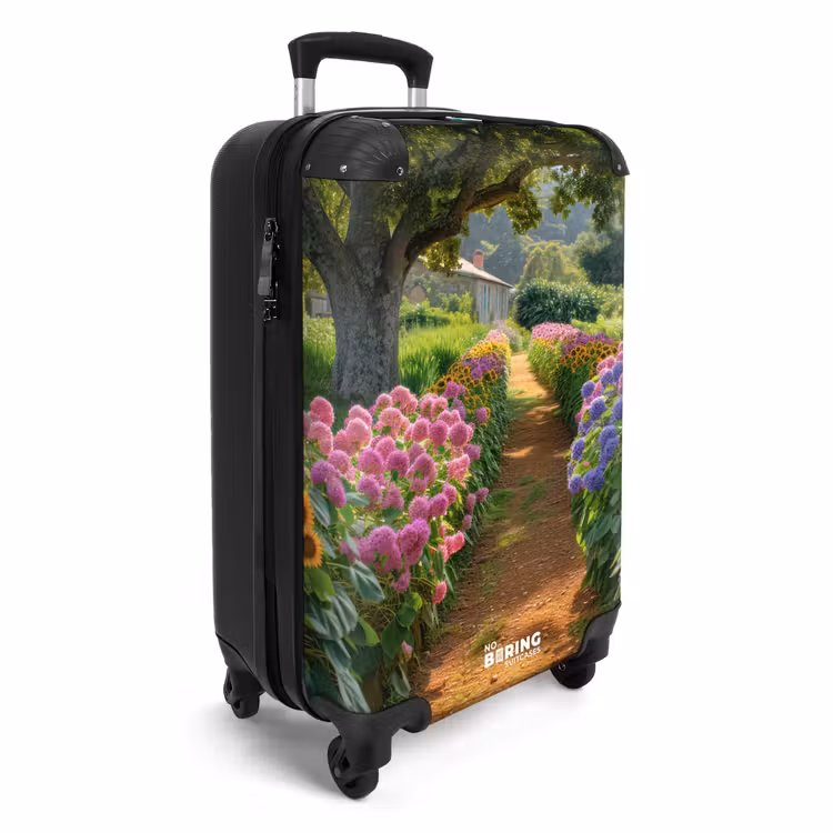 Tuinpad met bloemen NBS - Handbagage koffer - Unisex middel -productfoto_3d