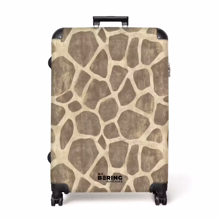 Giraf - Klassiek - Bruin NBS - Handbagage koffer - Volwassenen Unisex middel -productfoto_recht