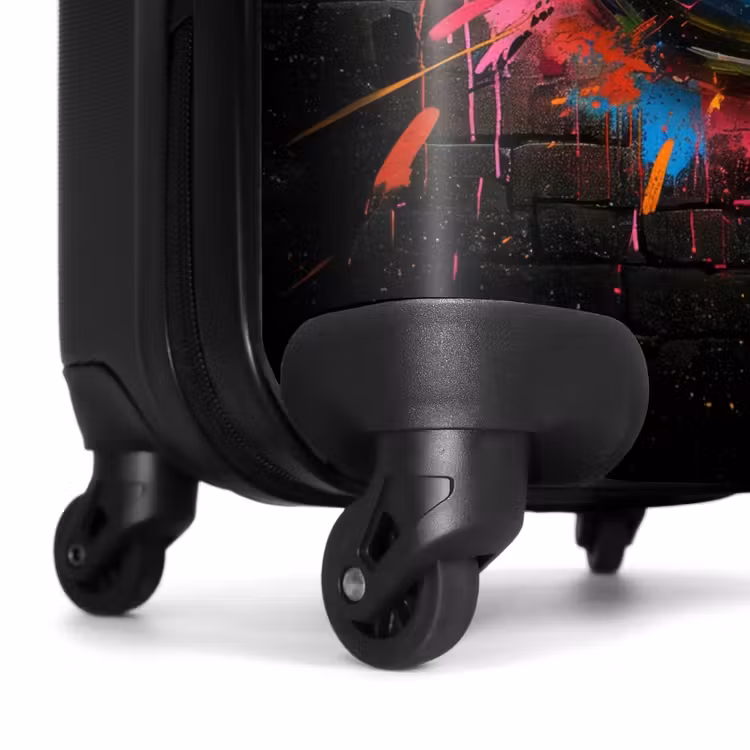 Graffiti voetbal met felle kleuren NBS - Handbagage koffer - Unisex middel -wiel