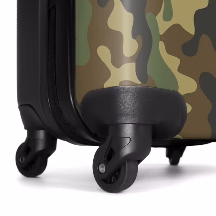 Groene camouflage met zandkleur NBS - Handbagage koffer - Unisex middel -wiel