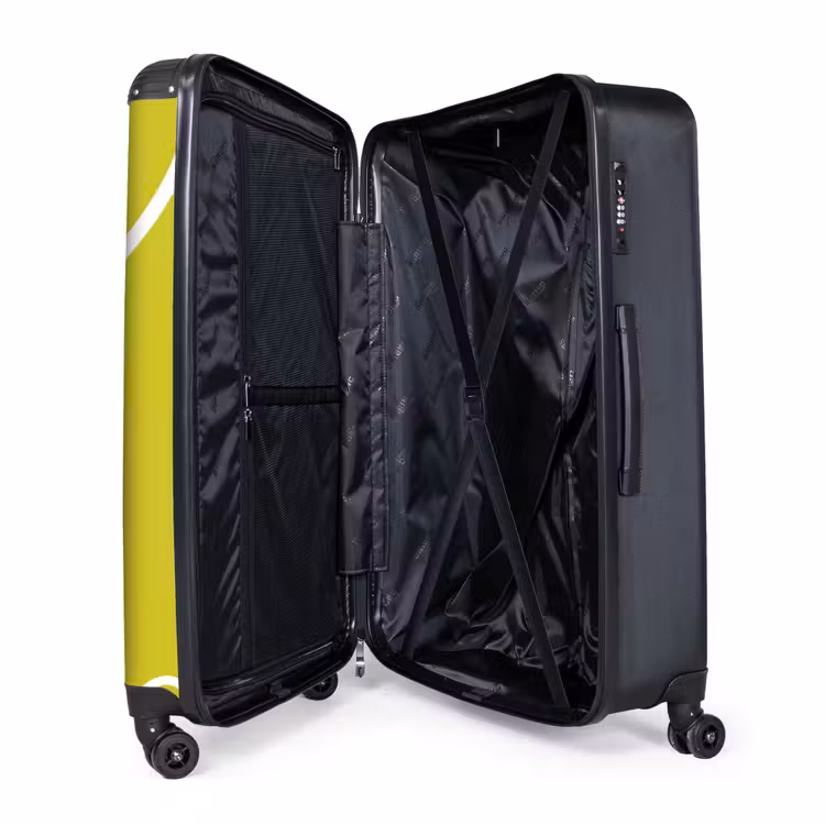 Groen - Hartjes - Wit NBS - Handbagage koffer - Volwassenen Unisex middel -wiel