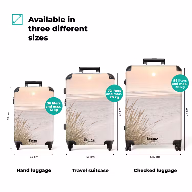 Horizon - Duinlandschap - Zand NBS - Handbagage koffer - Volwassenen Unisex middel zzzzzzVergelijking_3EN