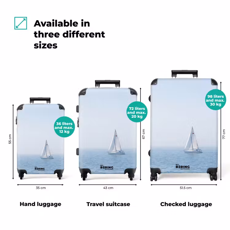 Horizon - Zeilboot - Zee NBS - Handbagage koffer - Volwassenen Unisex middel zzzzzzVergelijking_3EN