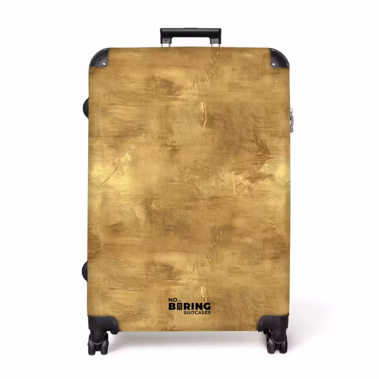 Industrieel - Textuur - Goud NBS - Handbagage koffer - Volwassenen Unisex middel -productfoto_recht