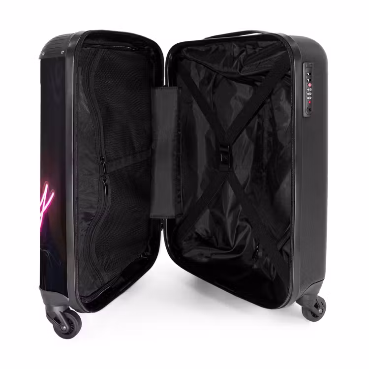 Ironisch - Tekst - Neon NBS - Handbagage koffer - Volwassenen Unisex middel -binnenkant
