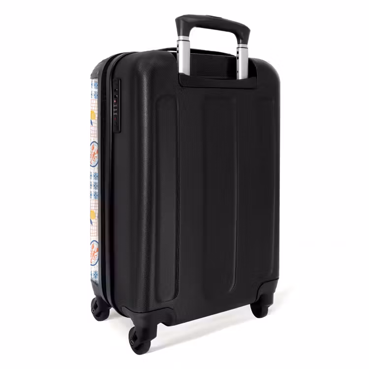 Italiaanse zomer print kleurrijk NBS - Handbagage koffer - Volwassenen Unisex middel -achterkant