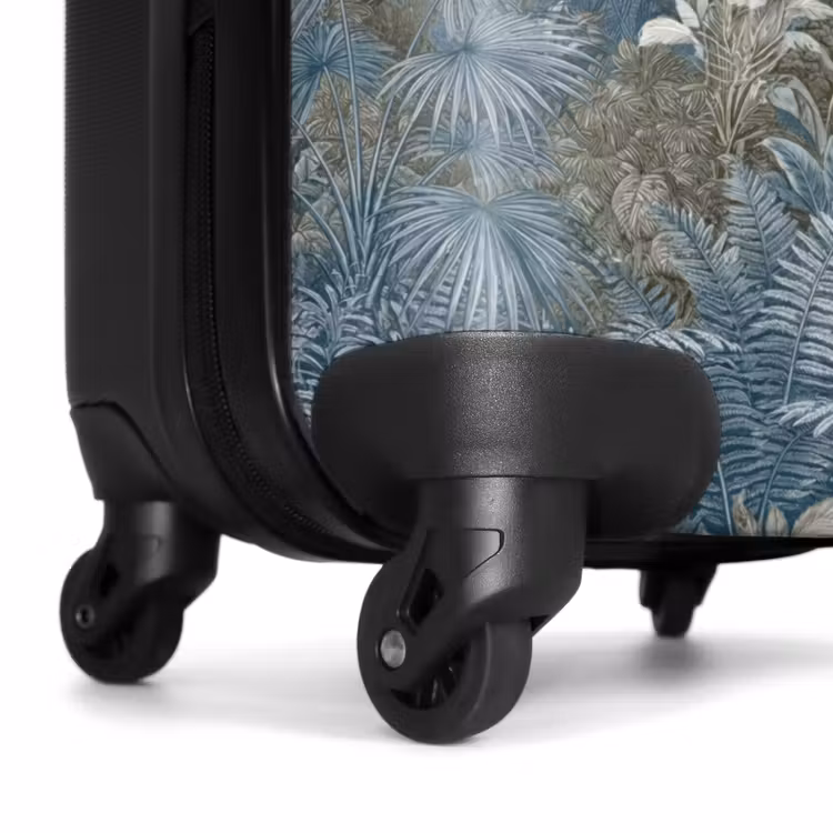 Jungle - Modern - Blauw - Groen NBS - Handbagage koffer - Volwassenen Unisex middel -wiel