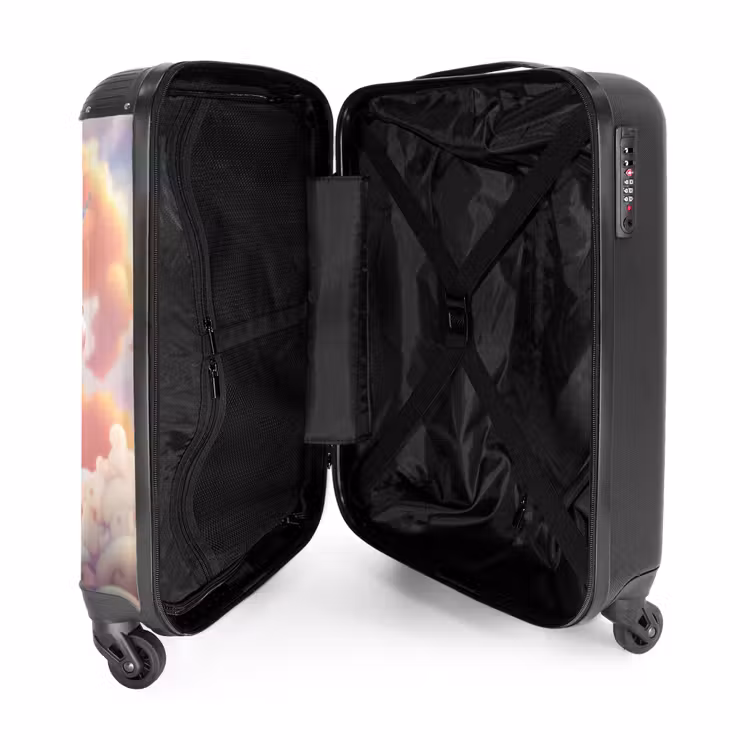 Lana luchtprinses NBS - Handbagage koffer - Unisex middel -binnenkant