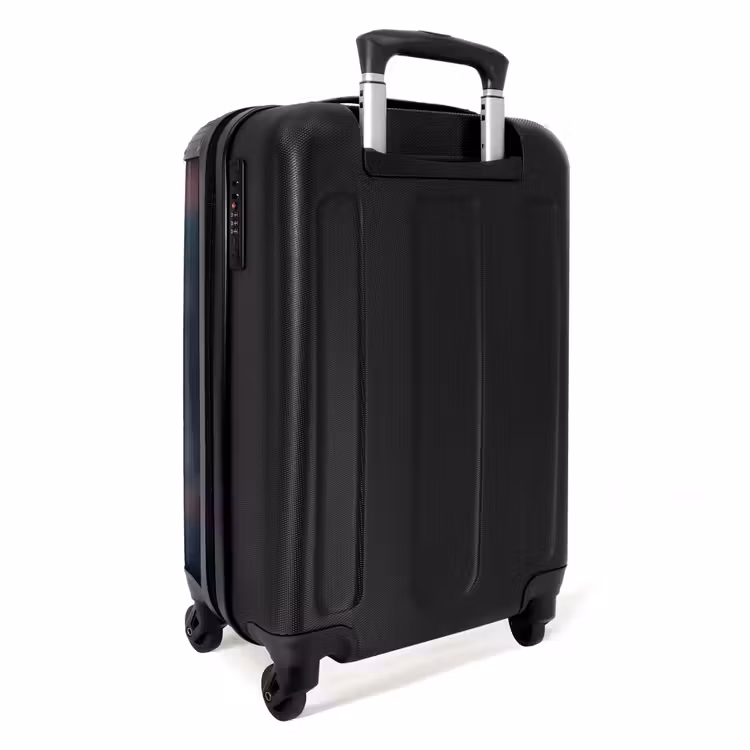 Landschap - Olieverf - Rivier - Kleurrijk NBS - Handbagage koffer - Unisex middel -achterkant