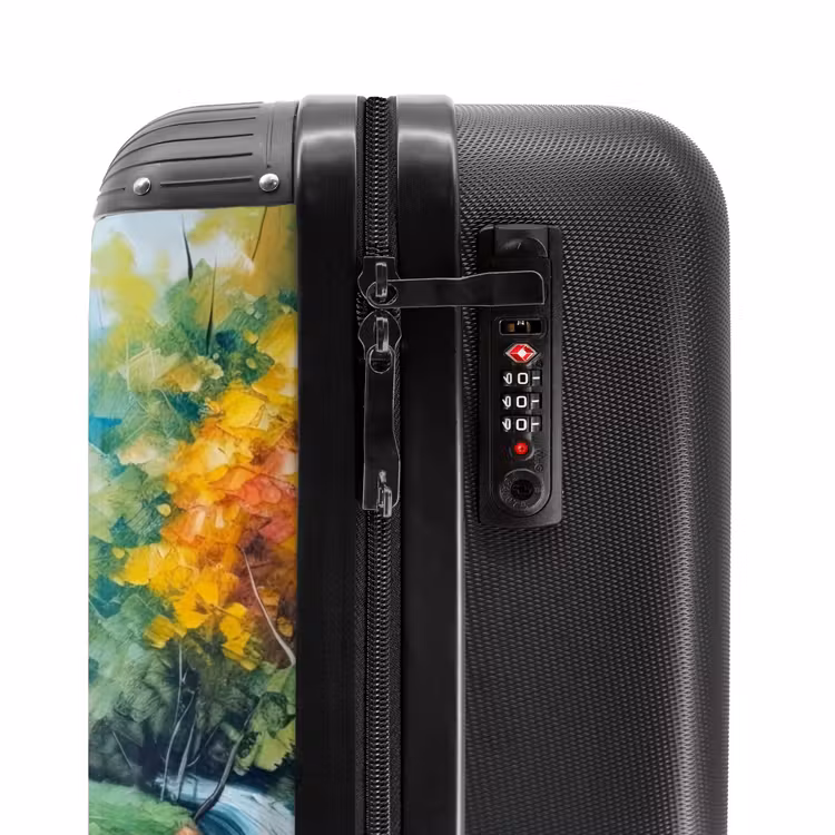 Landschap - Schilderij - Huis - Kunst - Herfst NBS - Handbagage koffer - Unisex middel -slot