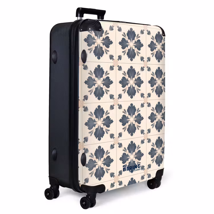 Bladvorm - Klassiek - Kleurrijk NBS - Handbagage koffer - Volwassenen Unisex middel -productfoto_3d