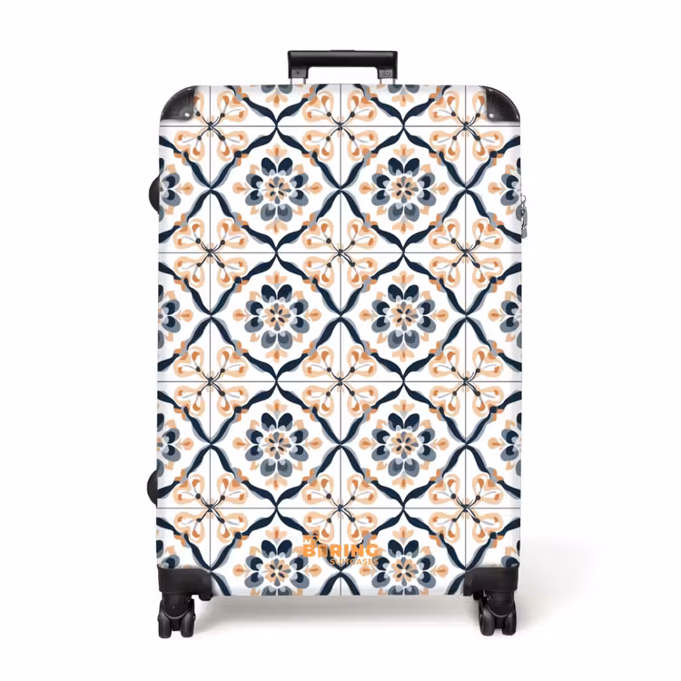 Bladvorm - Patroon - Kleurrijk NBS - Handbagage koffer - Volwassenen Unisex middel -productfoto_recht
