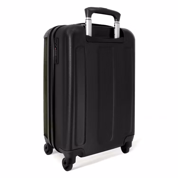 Lederen look donker groen NBS - Handbagage koffer - Volwassenen Unisex middel -achterkant