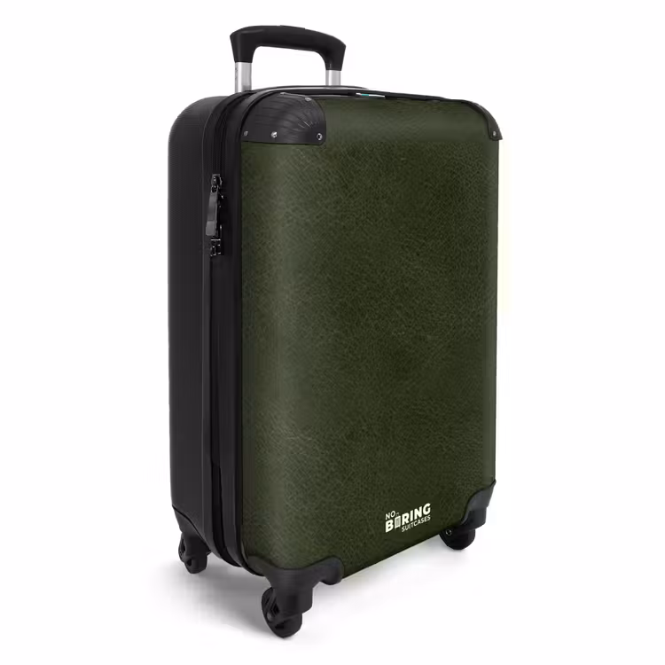 Lederen look diep groen NBS - Handbagage koffer - Volwassenen Unisex middel -productfoto_3d