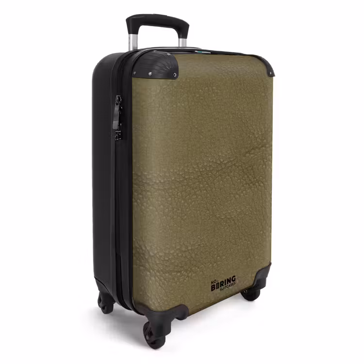 Lederen look forest groen NBS - Handbagage koffer - Volwassenen Unisex middel -productfoto_3d