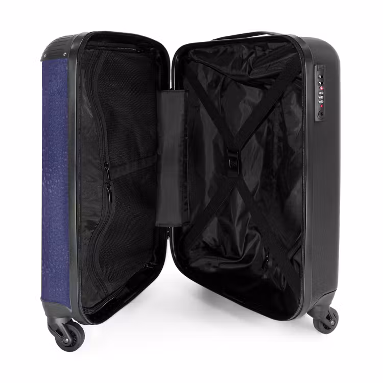 Lederen look lavendel paars NBS - Handbagage koffer - Volwassenen Unisex middel -binnenkant