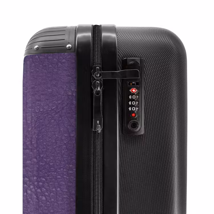Lederen look violet paars NBS - Handbagage koffer - Volwassenen Unisex middel -slot